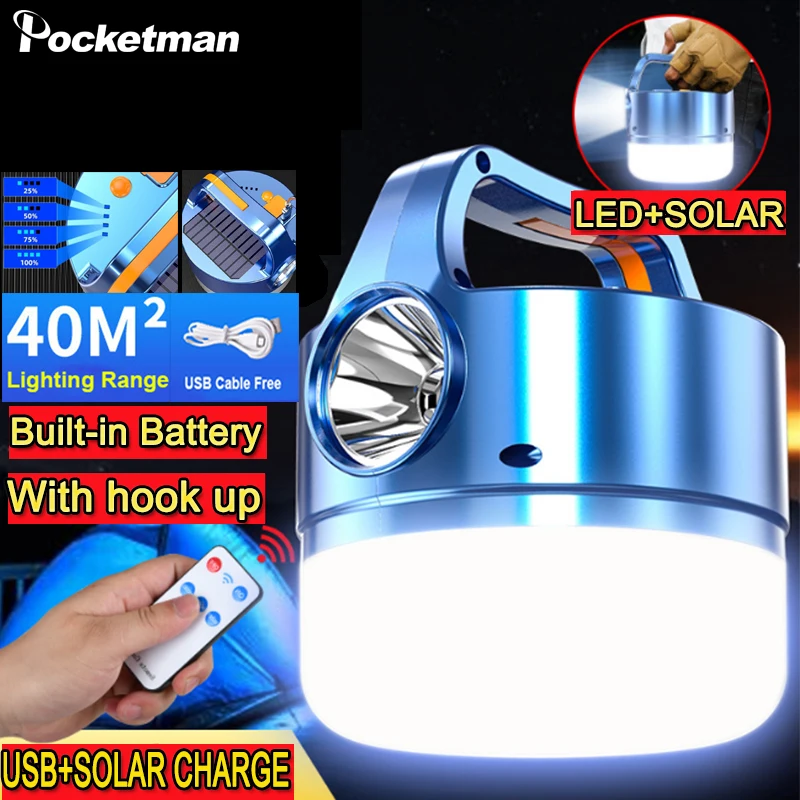 

350W Solar Rechargeable Light Bulbs LED Light Bulbs Household Power Outage Emergency Bulb Lights Mobile Night Market Lights