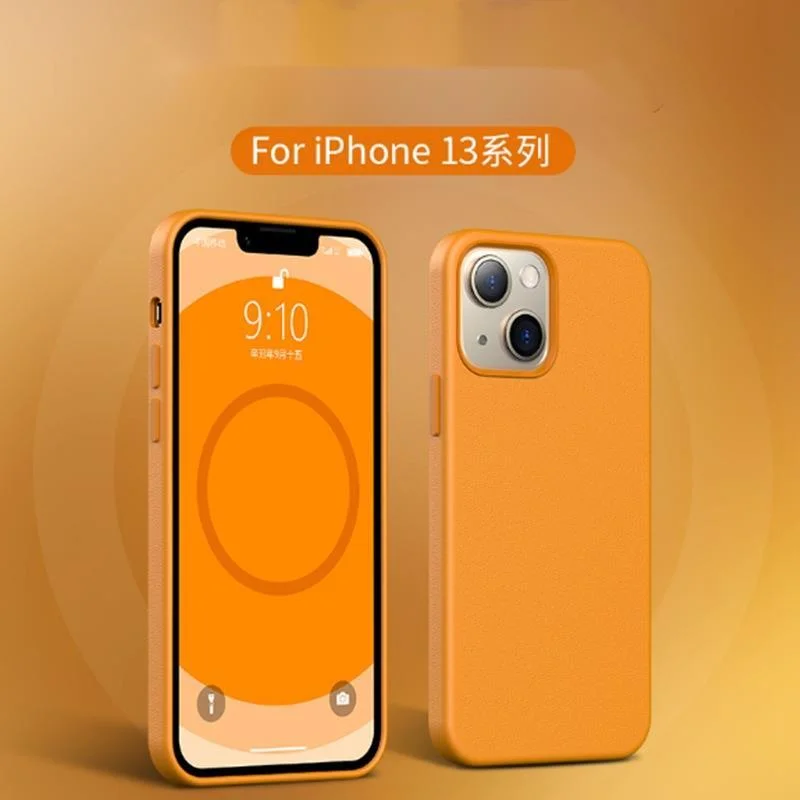 

Подходит для iphone13 Магнитный защитный чехол на присоске подходит для Apple 13 кожаный чехол для мобильного телефона Чехол 12 оригинальный кожаны...