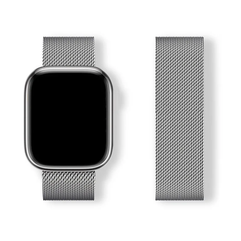 Stainless Steel Strap for Apple Watch Series 8 7 45mm Metal Wristband Magnetic Bracelet for Iwatch SE 6 5 3 44 41 40 42 38mm