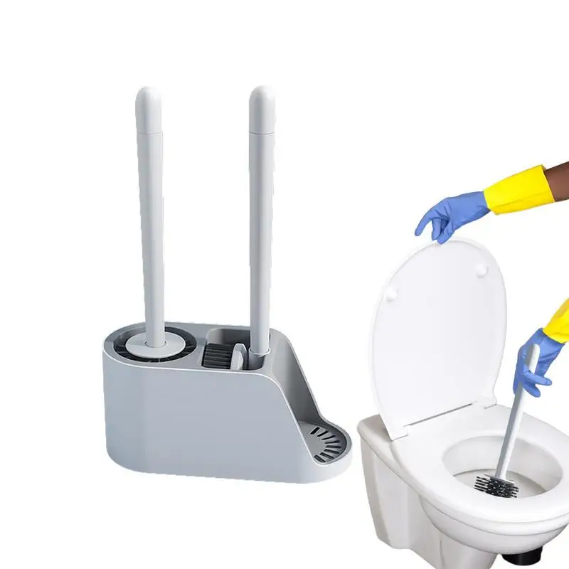 

Toilet Cleaner Brush Silicone Bathroom Brush With Holder Bathroom Cleaning Tool Reusable Silicone Head Cleaning Brush For Toilet