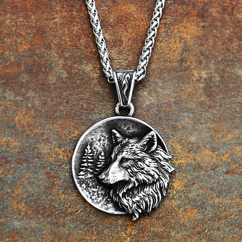 Модное мужское ожерелье из нержавеющей стали с подвеской в стиле панк