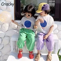 criscky kids summer for boys girls thin anti mosquito loose pants solid fashion mosquito hareme pants baby casual clothing