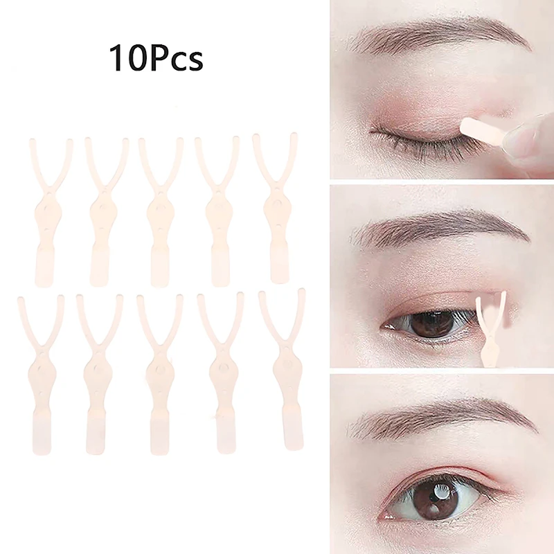 

10Pcs/Set Double Eyelid Adjustment Fork Y-shaped Makeup Beauty Tools Invisible Eyelid Paste Fiber Strip Aids