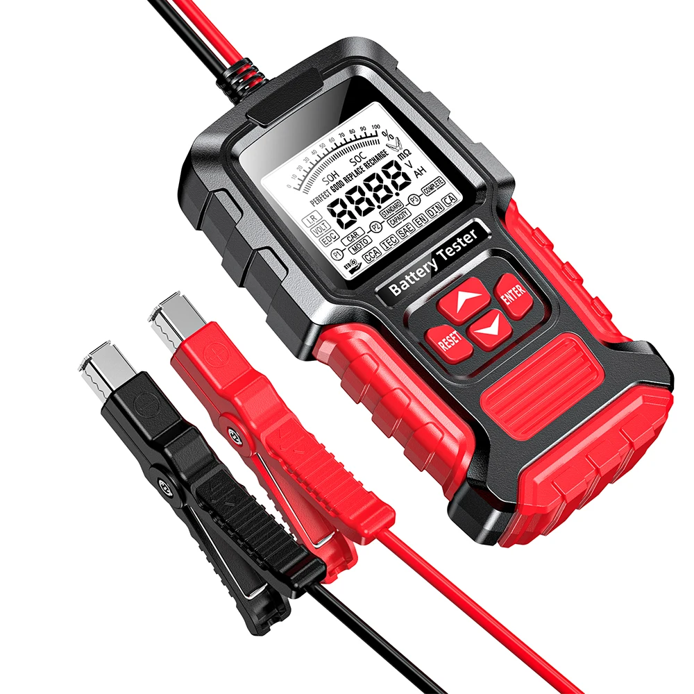 

FOXSUR FBT300 Автомобильный Тестер Аккумуляторов 12 В 24 В Мотоцикл Грузовик Измерение Напряжения Защита От Обратной Полярнос...