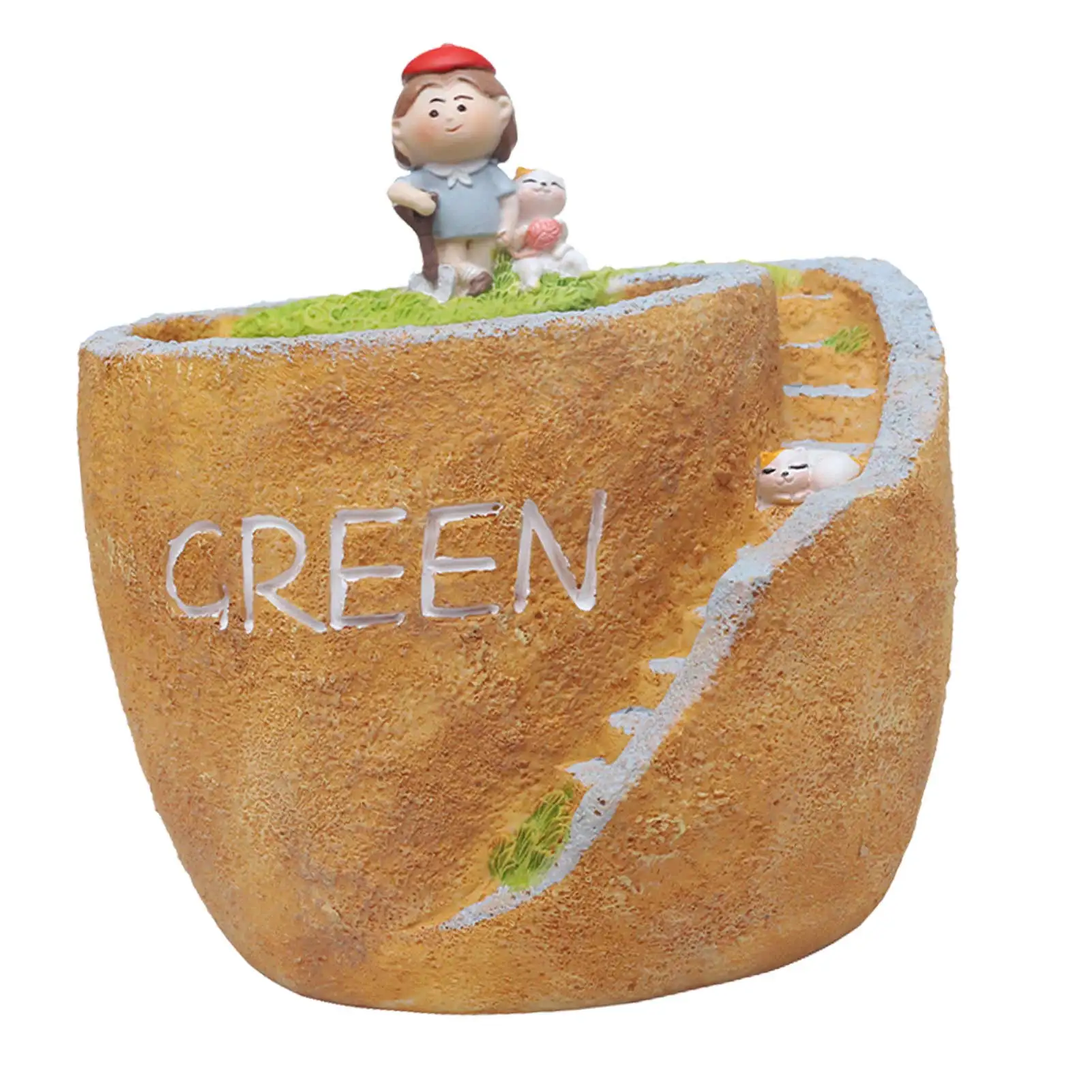 

Модные милые цветочные горшки в пасторальном стиле с дренажными отверстиями, горшки с орнаментом для украшения суккулентов, Горшков