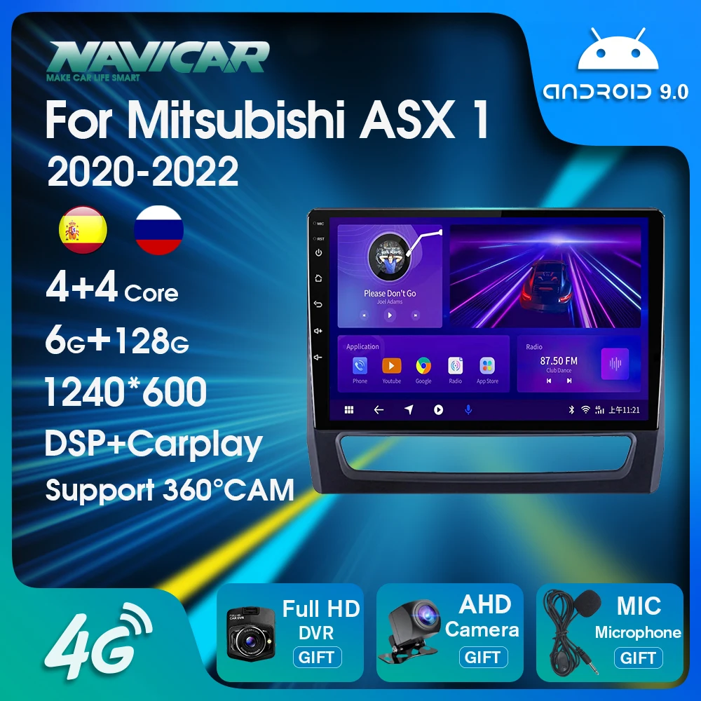 

NAVICAR Android For Mitsubishi ASX 2020-2022 Car Radio Stereo Multimedia Player Carplay Headunit Autoradio Bluetooth FM NO DVD