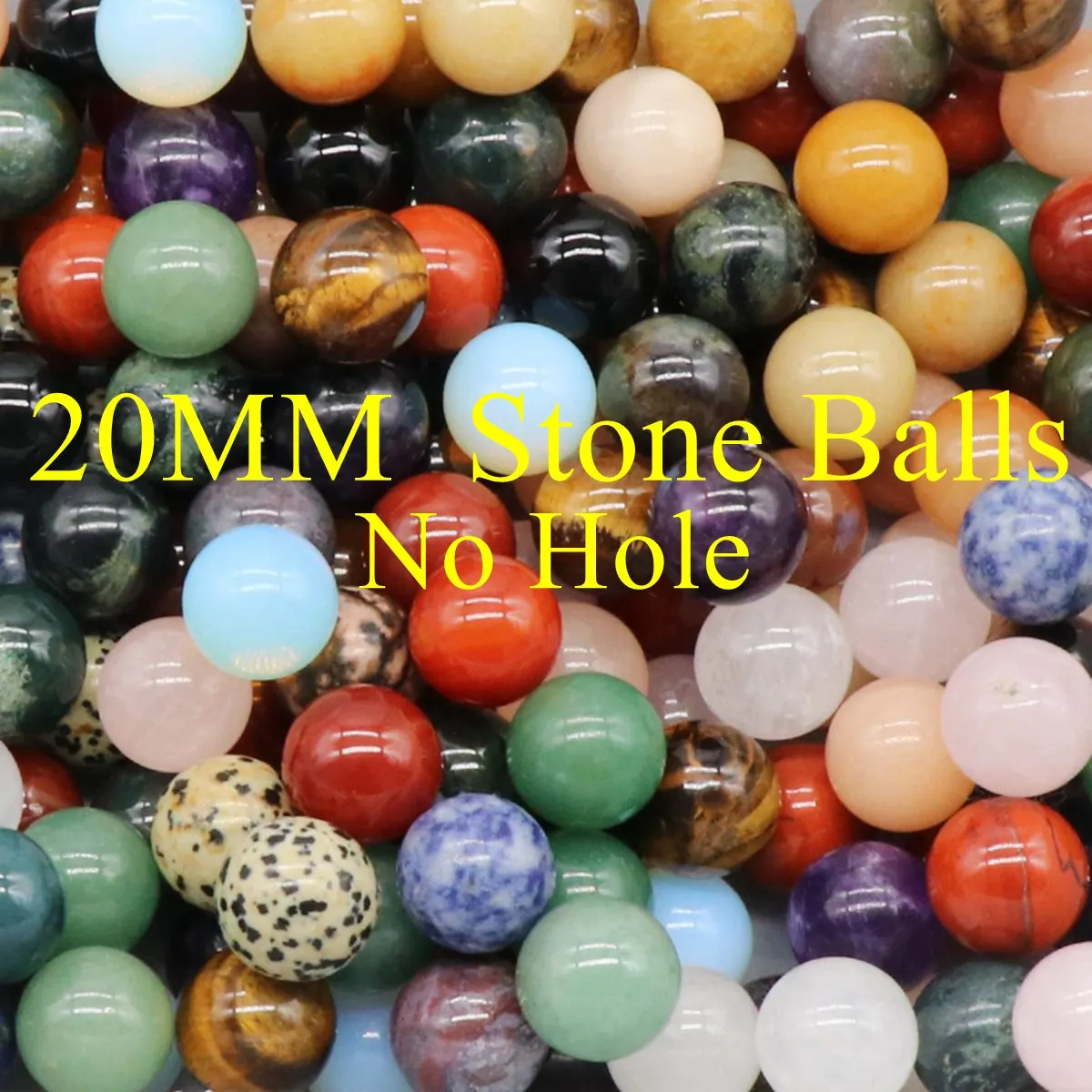 

16PCS 20MM Gemstone Stress Relief Spheres & Balls Polished Meditation Balancing Home Decoration Crystal Beads