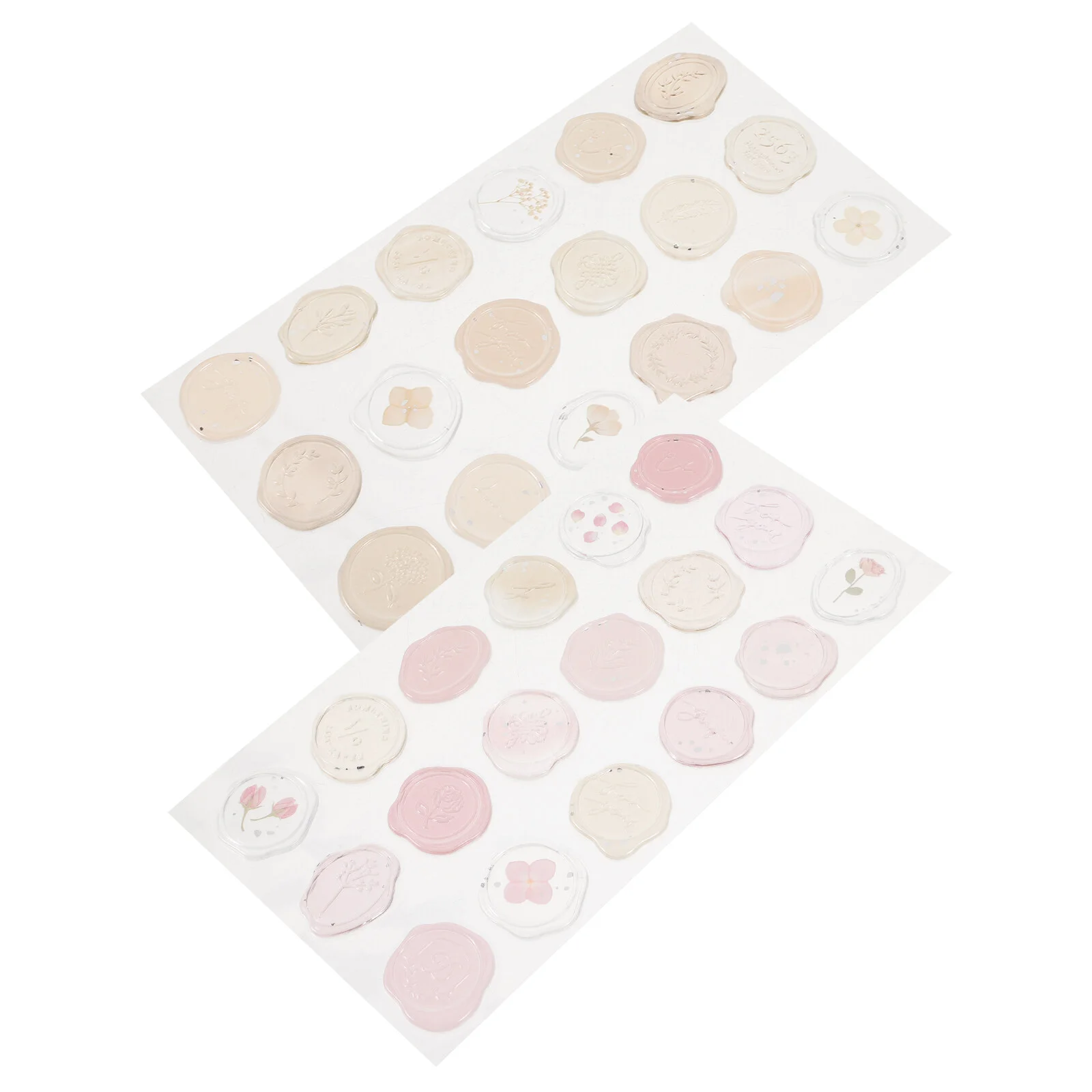 

36 Pcs Decorate Appliques Embellishments Cards Seal Sticker Account Lacquer Wax Sealing Pvc Label Student