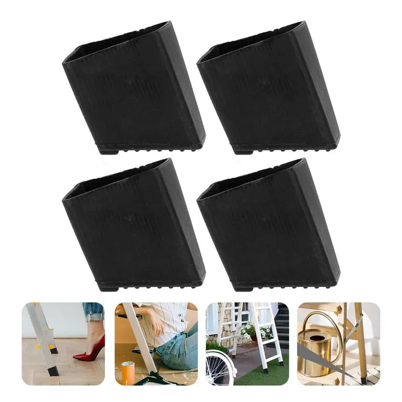 

4Pc Step Ladder Feet Cover Protectors Ladder Leg Protective Covers Household Ladder Foot Mat square foot cover non-slip foot pad