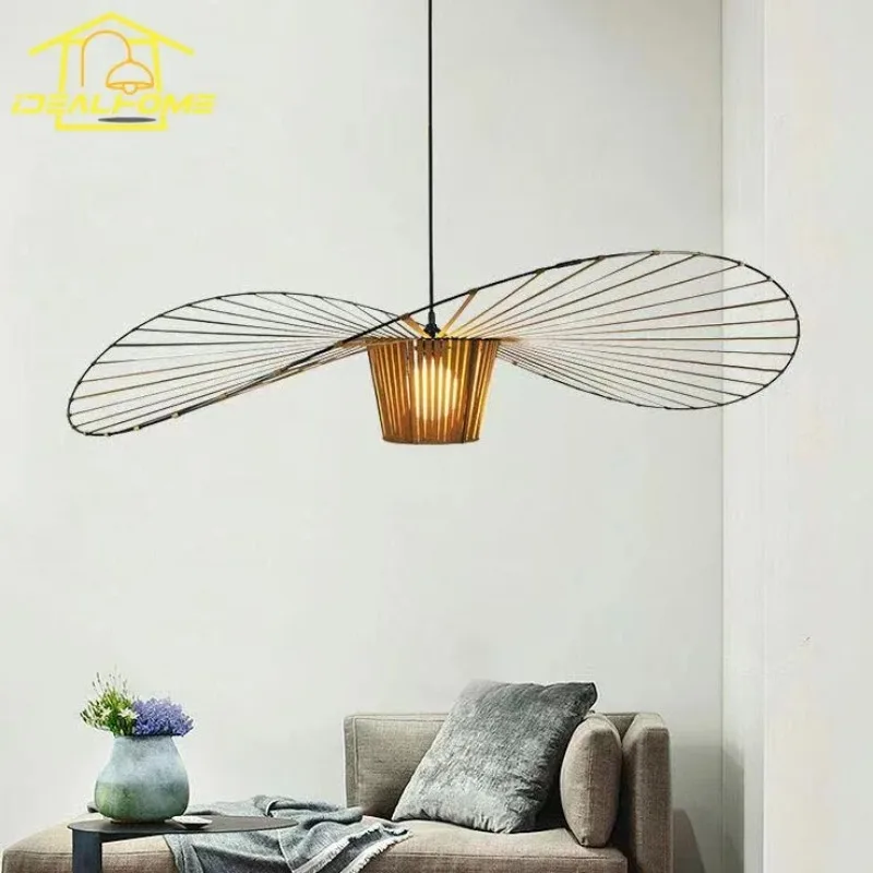 

Минималистичная подвесная соломенная шляпа в скандинавском стиле, светильники E27, современная лампа для гостиной/столовой, декор для спальни, магазина, спальни