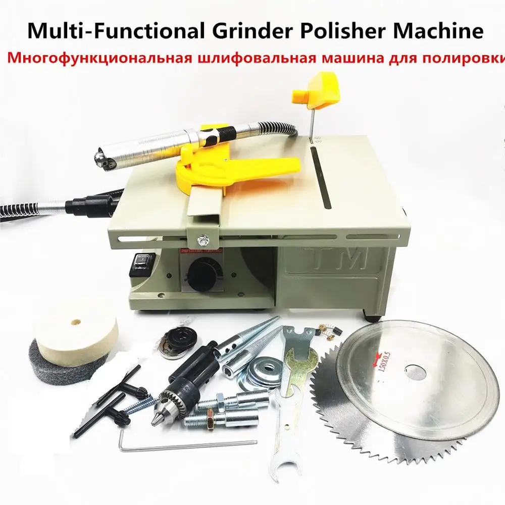 Multifunction Mini Table Saw Stone Polisher Jade Engraving M