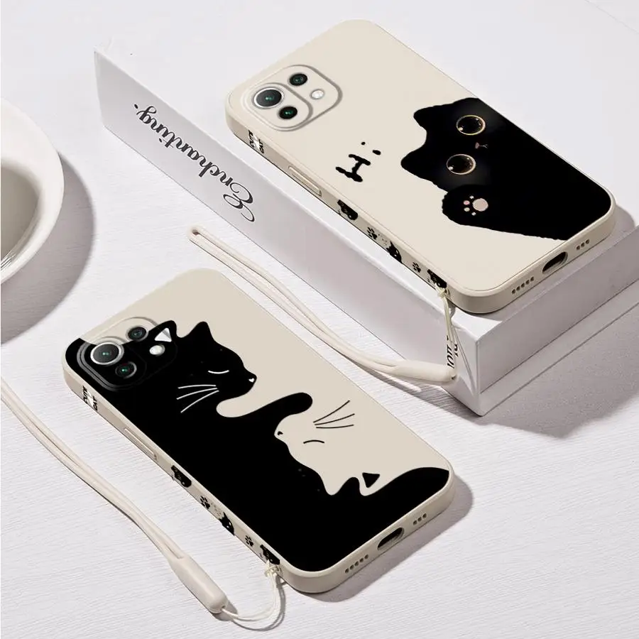 Чехол для телефона с милым мультяшным котом Xiaomi Mi 11 Lite12T 10T 11T Pro 13 pro Poco X3 F4 F5 X4 X5 nfc Soft