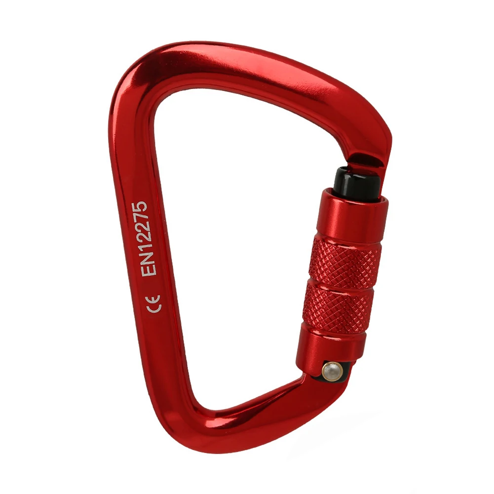 

Climbing Buckle Carabiner 25KN Locking 7075 Aluminum Alloy Appelling Attach To Backpack Black/Bule/Red/Orange/Silver