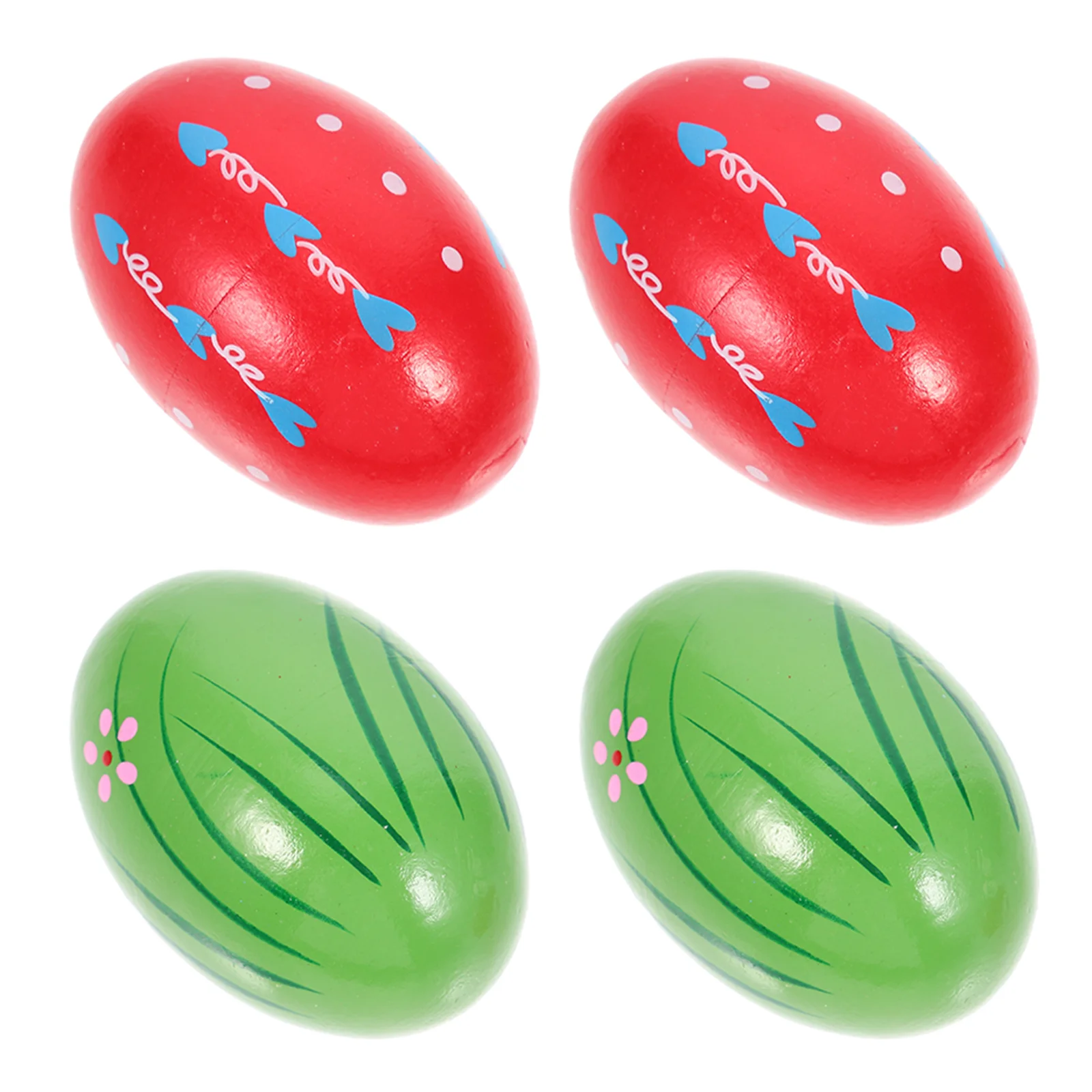 

4pcs Children Musical Egg Shakes Practical Egg Shakers Wooden Egg Shakers