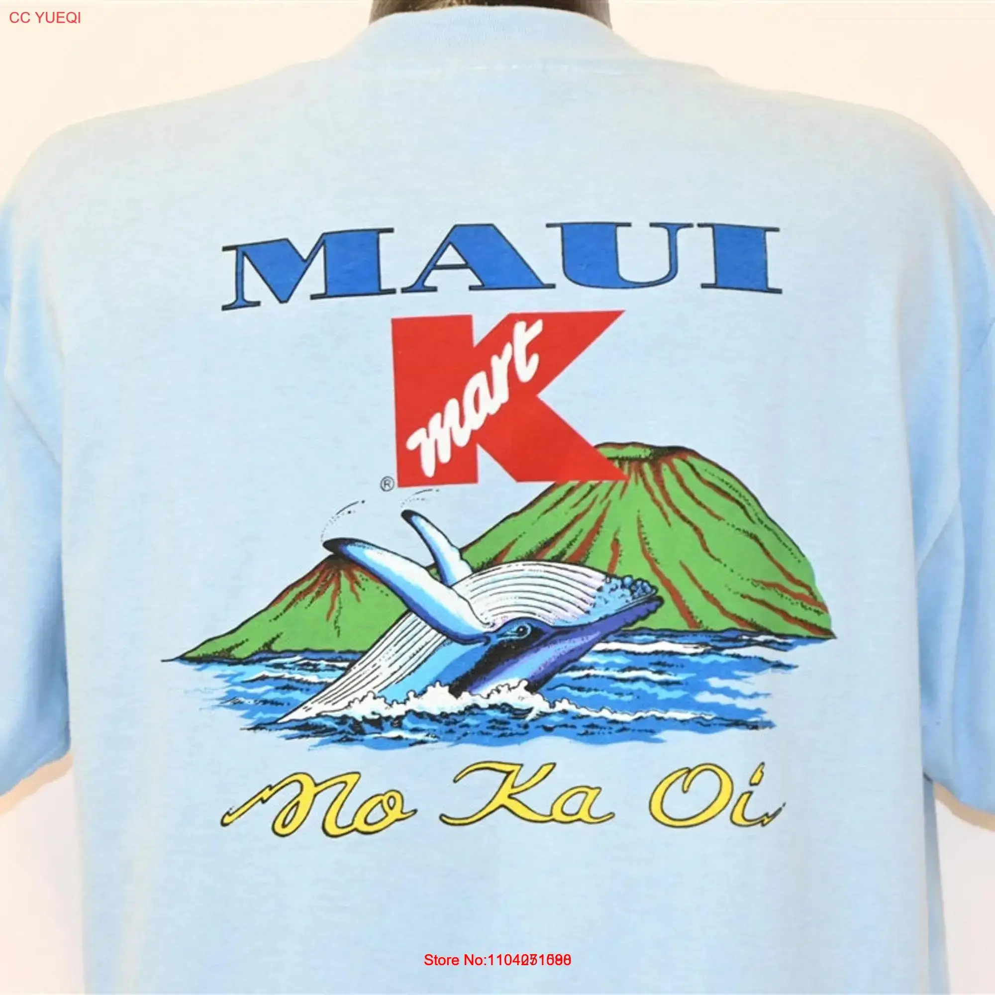 Футболка 90-х годов Kmart Maui Hawaii Chain Store с логотипом No Ka' Oi Humpback Whale большие длинные