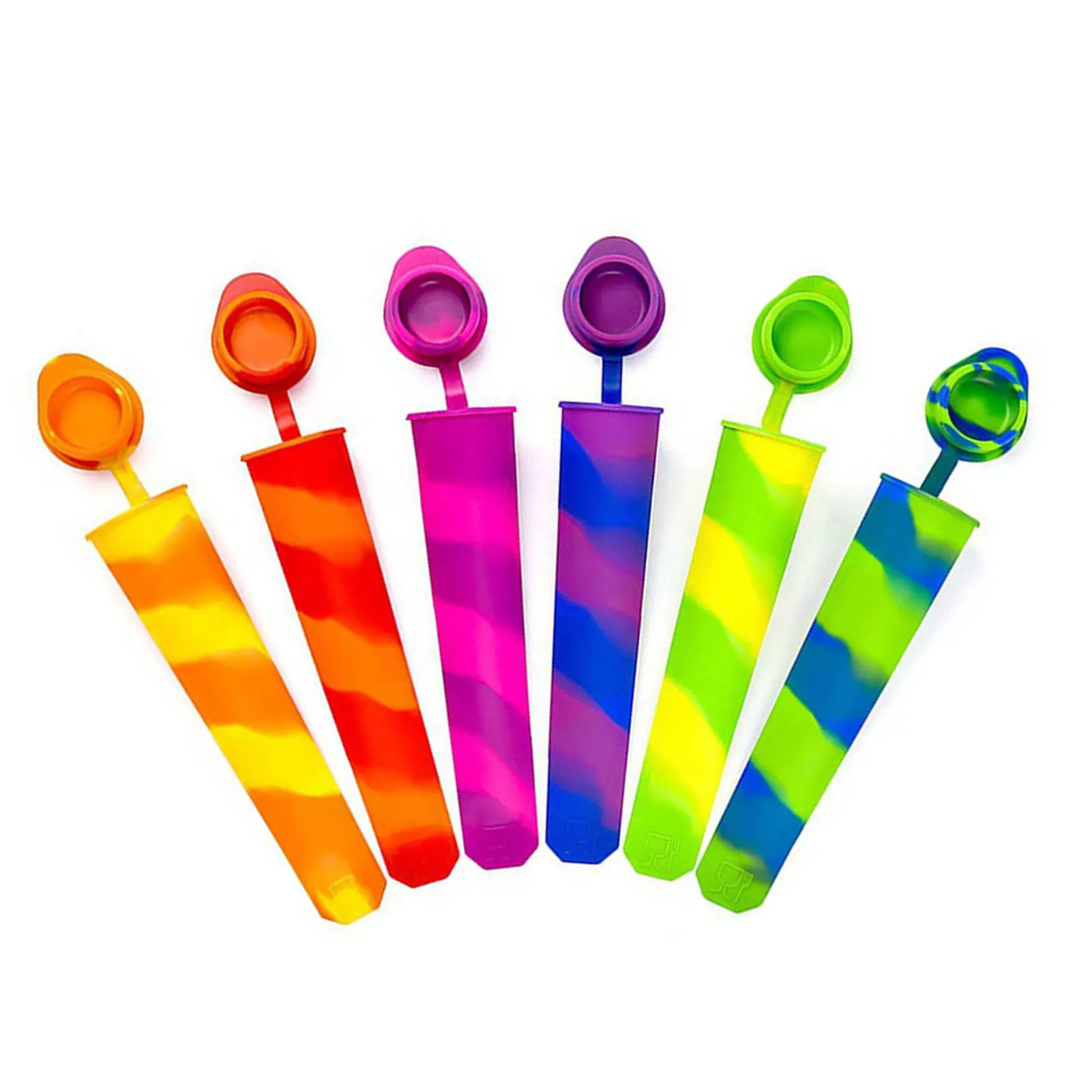 

Многоразовые формы для мороженого, многоцветная форма для мороженого для детей, форма для льда с прикрепленной крышкой для «сделай сам», йо...