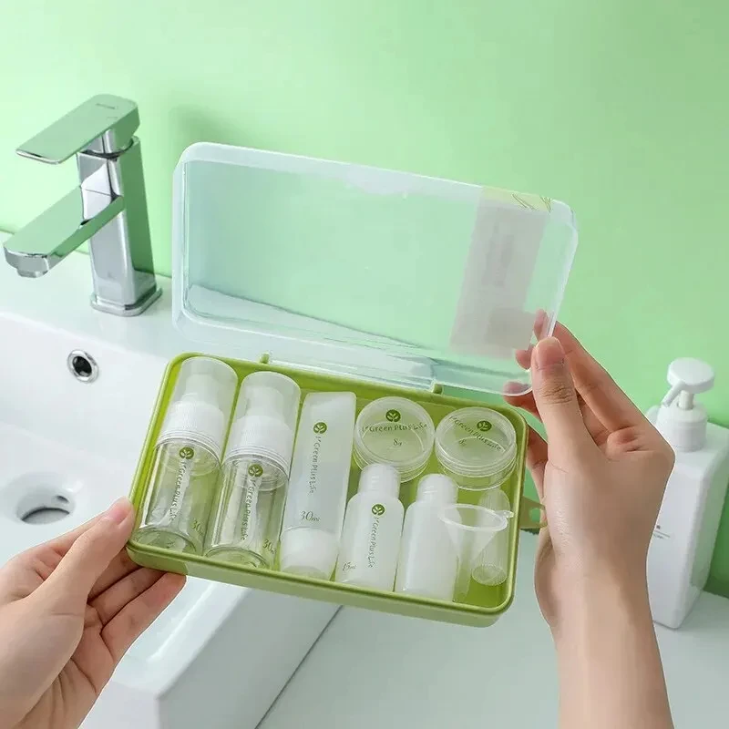 10 шт. набор бутылок с дозатором косметики для путешествий портативный