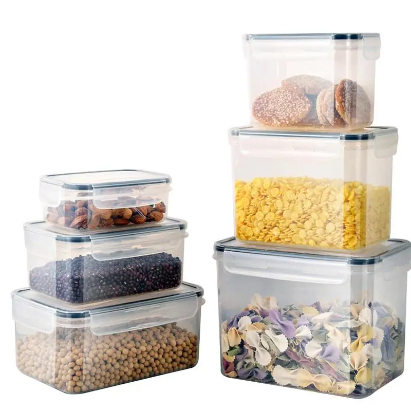 

Airtight Food Containers kitchen transparent food storage box with lid dry fruit storage sealed jar Storage Boxes for Pantry