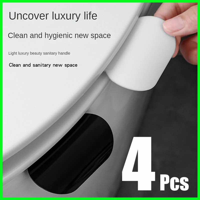 

4PCS Toilet Lid Lifter Seat Handle Holder Toilet Lid Lift Tool Seat Ring Flapper Bathroom Sanitary Closestool Holder Toilet Seat