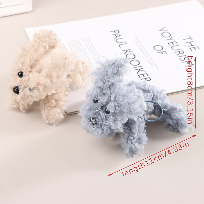 

Cute Cartoon Plush Dog Keychain Creative Stuffed Puppy Dolls Keyring Canvas Bags Pendant For Birthday Gifts