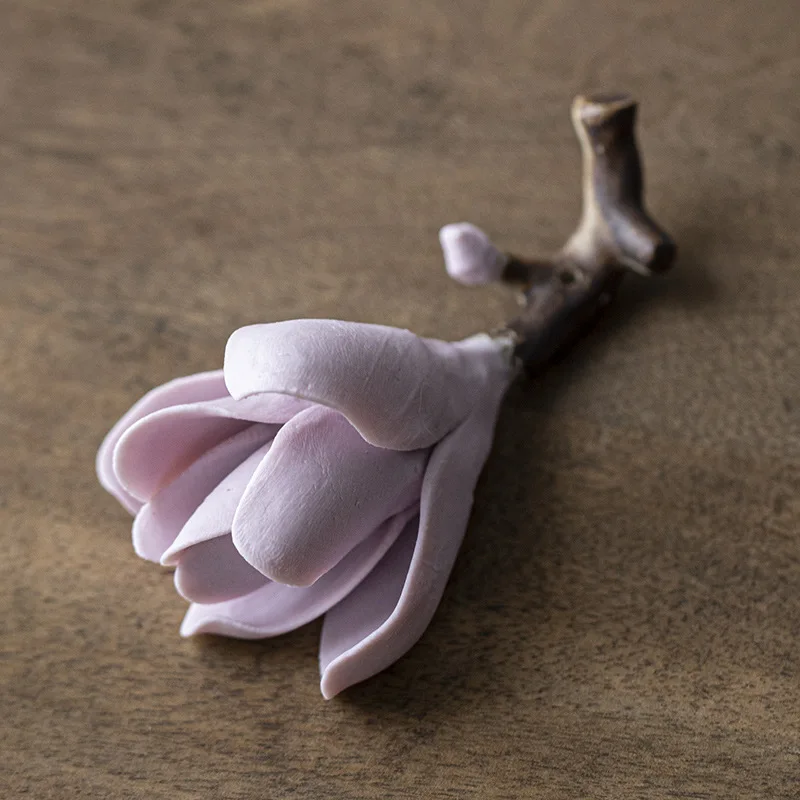 

Керамическая подставка для ручки в форме цветка сливы, настольный держатель для благовоний, украшение для дзен чайной церемонии, аксессуары для чая и домашних животных