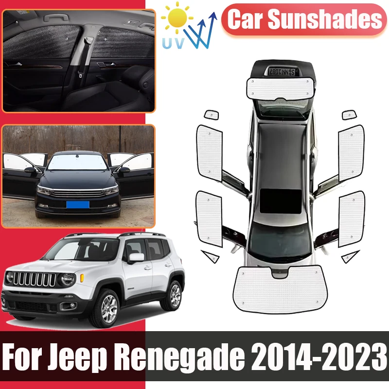 Козырек для Jeep Renegade 2014 2015 2016~2023 солнцезащитные козырьки автомобиля блоки