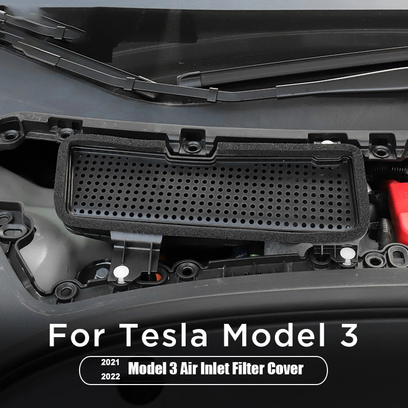 

For Tesla Model 3 2021 2022 Intake Car External Air Conditioner Inlet Filter Anti-Blocking Dust Prevention Flow Vent Cover