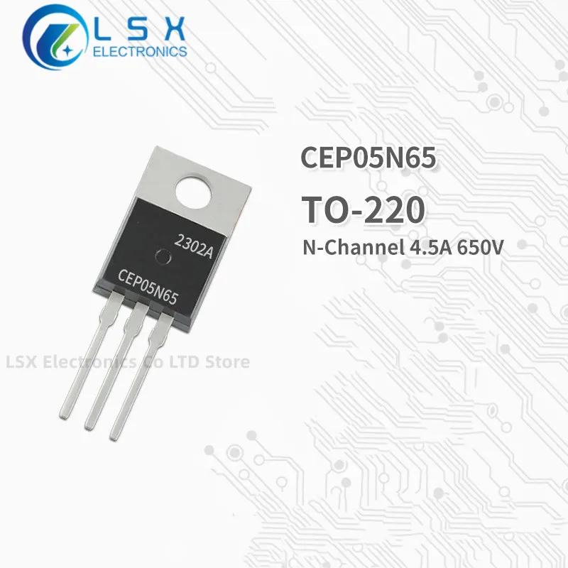 

10PCS NEW Original Factory Direct Sales CEP05N65 TO-220 N Channel MOS Field effect transistor 4.5A 650V