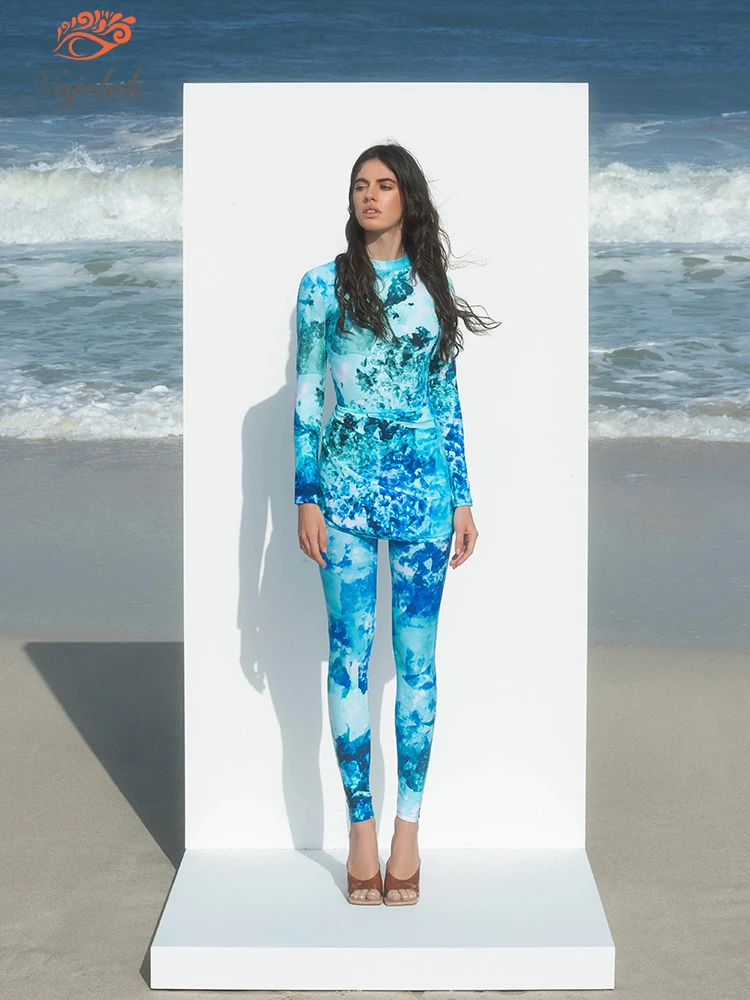 

Muslim Swimwear Women Islamic Modest Swimsuit Hijab Cover Ups Burkini Long Sleeve Swimming Suit Hijabs For Woman Bathing Swim