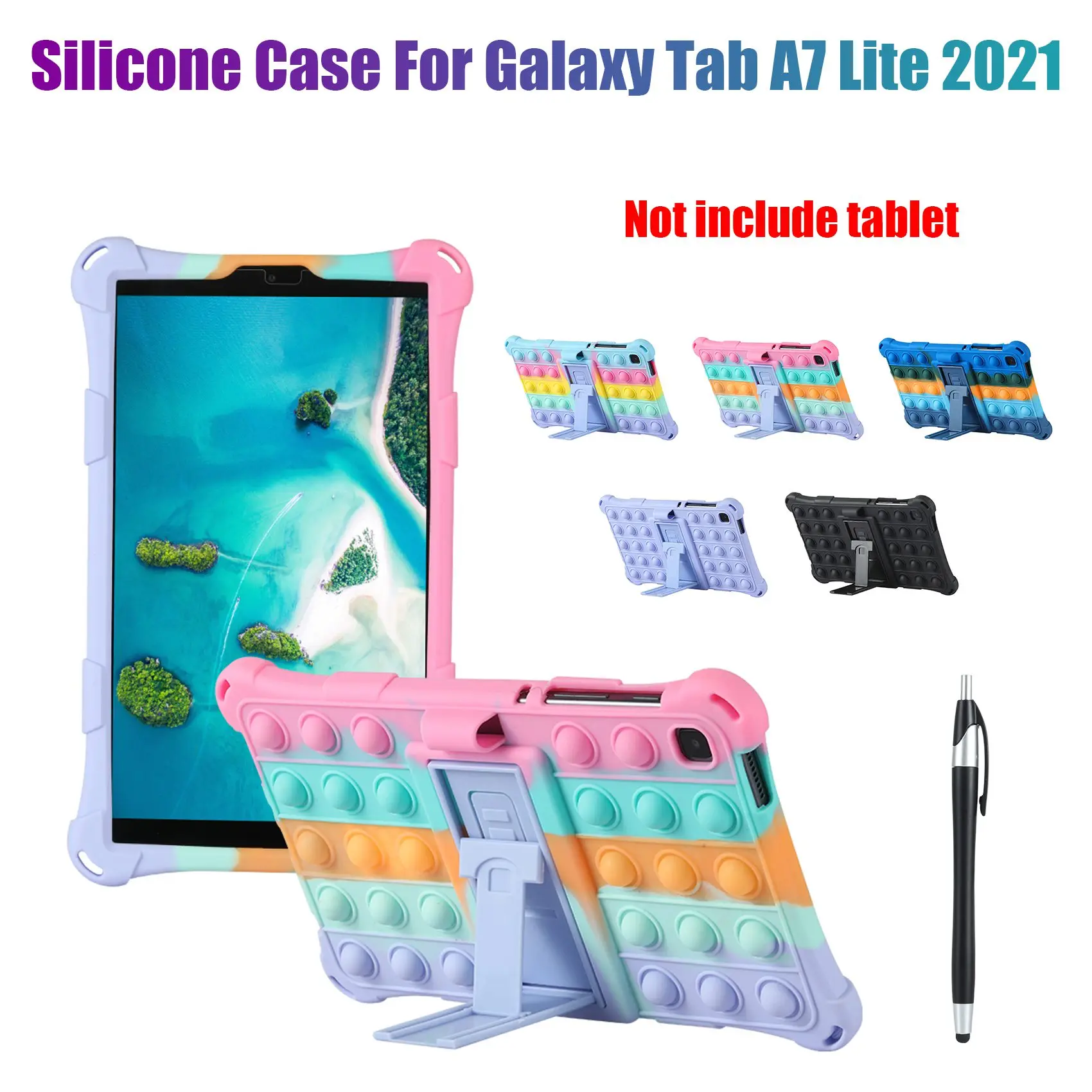 Чехол для планшета Samsung Tab A7 Lite 2021 8 7 дюйма T220 T225 чехол подставка с ручкой офиса (C) |