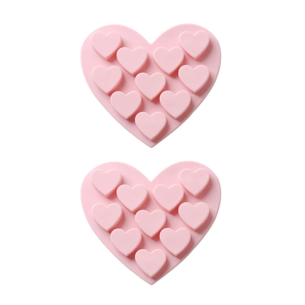 

2pcs 10 Grid Silicone Mold Safe Heart Chocolate Tray Accessary Supplies Tool Cake Mold for DIY
