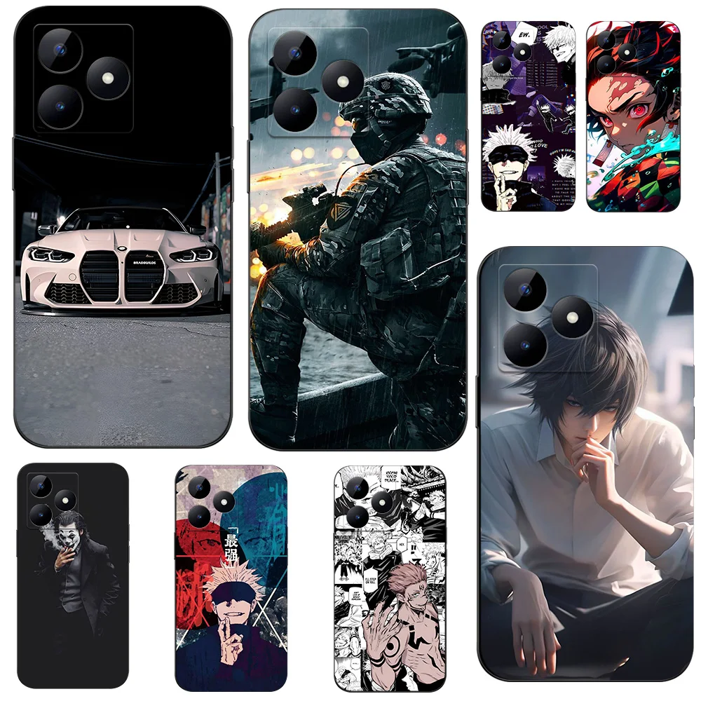 Женская Обложка для телефона realme C53 C51 NOTE 50 Защитный Мягкий силиконовый чехол