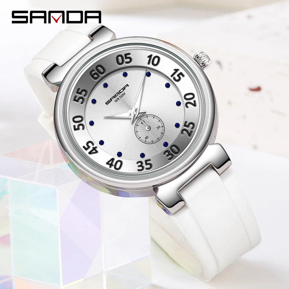 SANDA 2023 New Men Quartz Watch Fashion Casual Mens Clock Chronograph Luminous Finger 50M Waterproof Relogio Masculino 3212