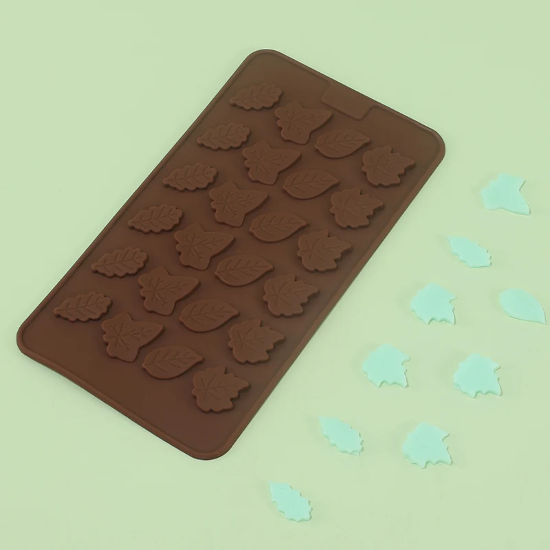 

Chocolate Silicone Mold Leaf Shaped Biscuit Baking Tool Candy Jelly Fudge Cake Pudding Pastry Kitchen Making Accessories