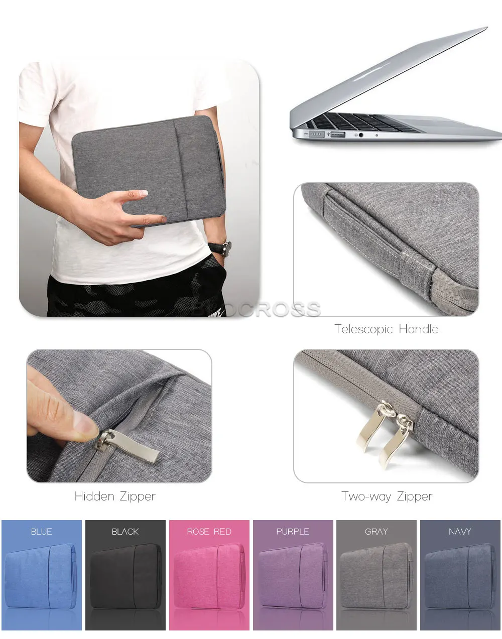 

New 13.3 14 15 15.6 Notebook Laptop Bag Sleeve Bag Waterproof Polyester Apple MacBook Case Huawei Pro Notebook Case Briefcase