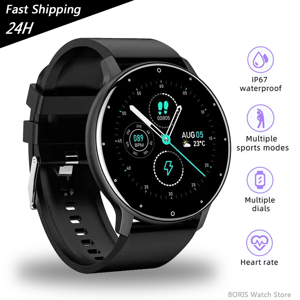 

New Fashion Smart Watches Men 2023 Full Touch Screen Bluetooth Digital Fitness Bracelet Waterproof Women Smartwatch For Android