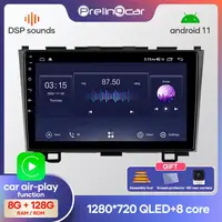 Prelingcar Android 10.0 NO DVD 2 Din Car Radio Multimedia Video Player Navigation GPS For Honda CRV CR-V 2006 07 08 09 10 11 12