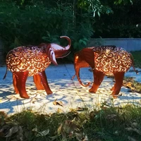 spinchime elephant solar light ground garden statue 1 piece