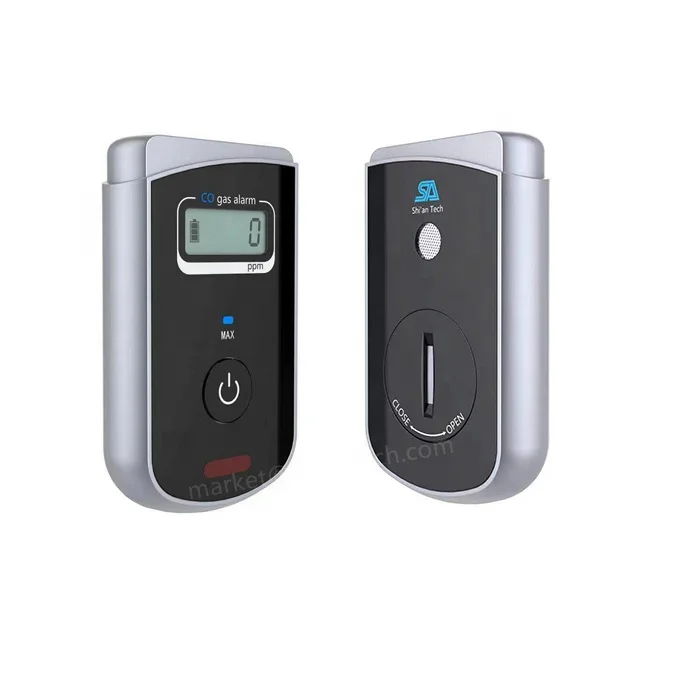 

Portable gas monitor for carbon monoxide with sound light alarm