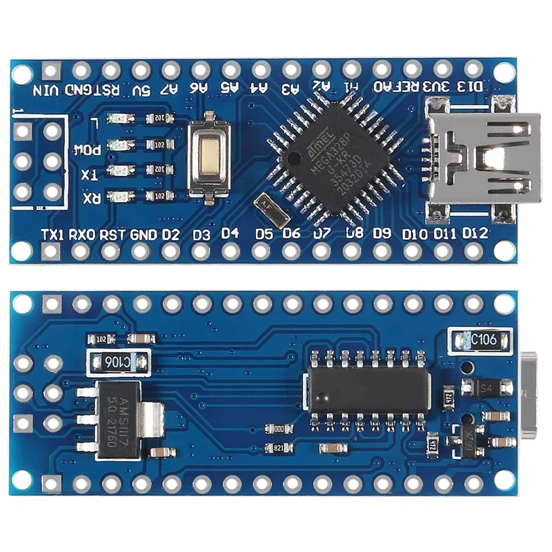 Плата микроконтроллера для Nano V3.0 Atmega328p плата CH340 5 в 16 м с контактными разъемами