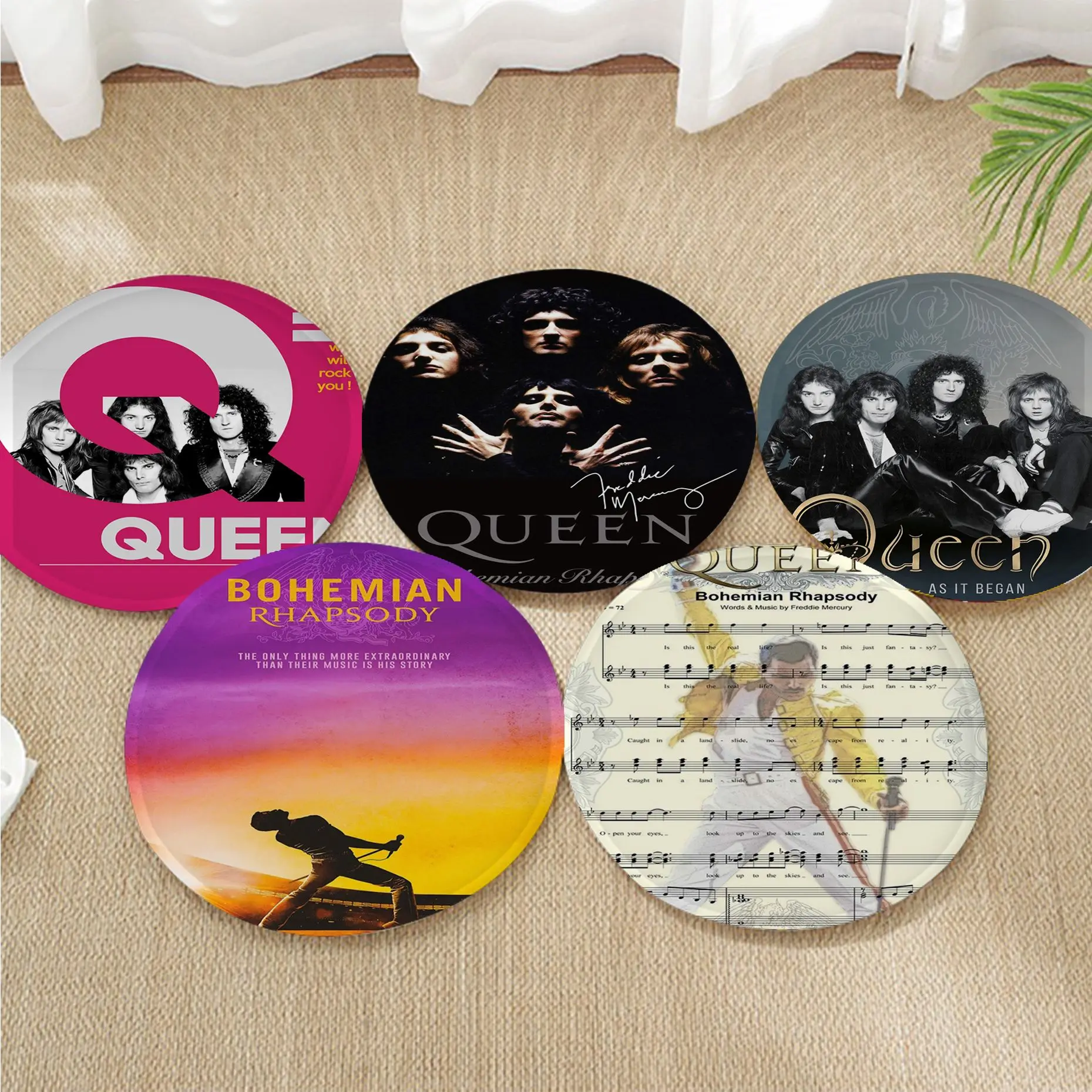 

Queen Band Freddie Mercury Tie Rope Sofa Mat Dining Room Table Chair Cushions Unisex Fashion Anti-slip Cushion Pads