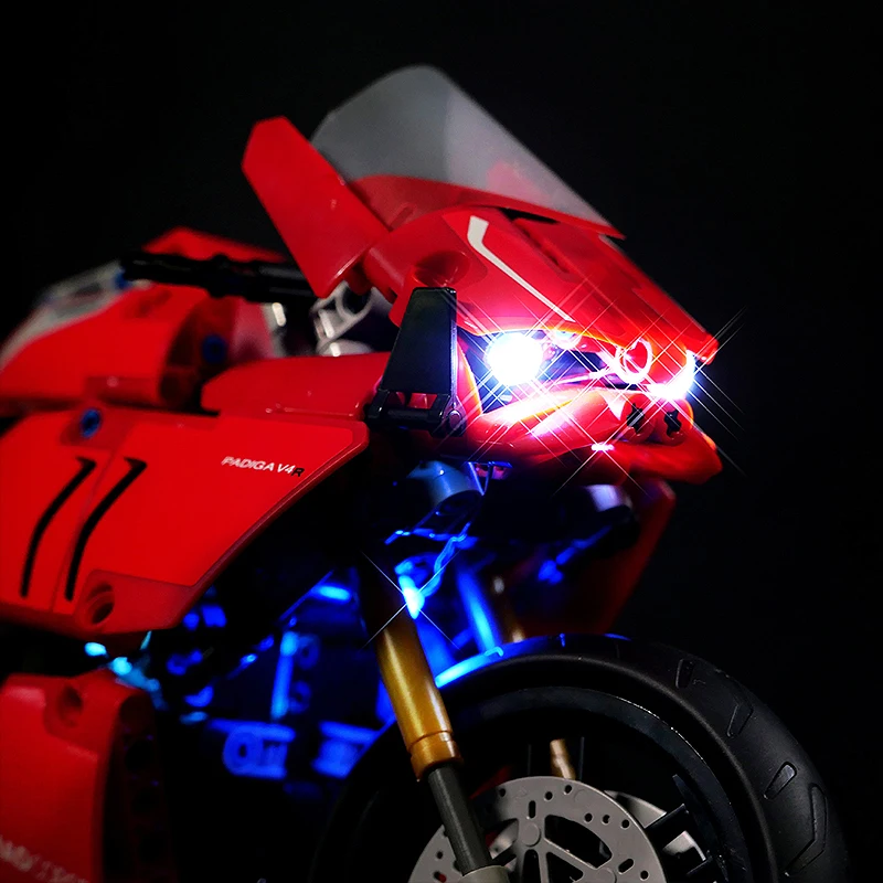 Комплект светодиодных фонарей сделай сам для LEGO 42107 Panigale V4 R (только светодиодный