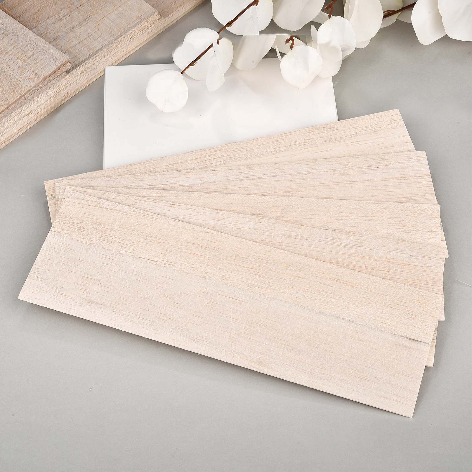 Лист из бальзы для рукоделия длина 100 мм толщина 1/1 5/2/3 5 шт