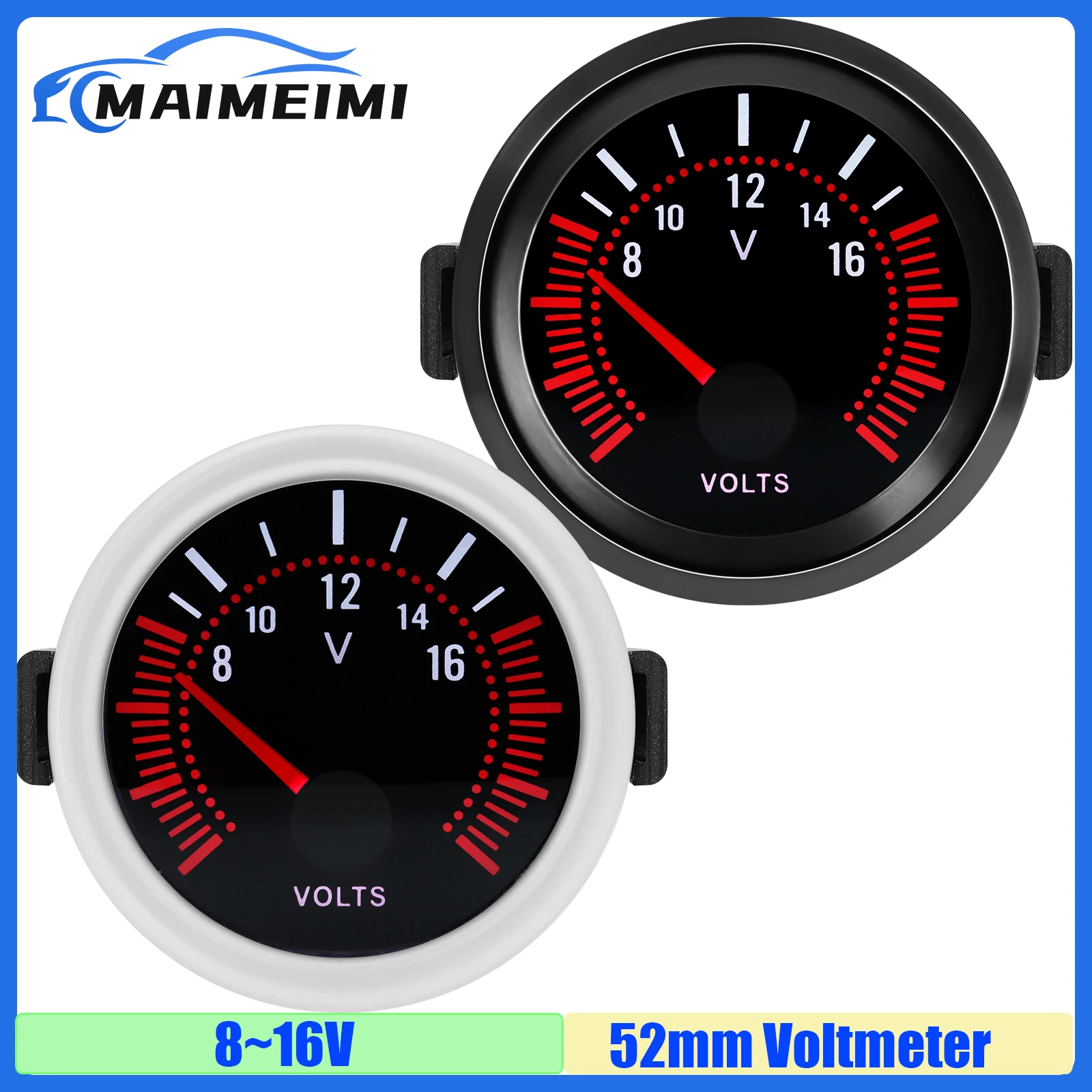 Автомобильный вольтметр с дымовой линзой измеритель напряжения 8-16 В для