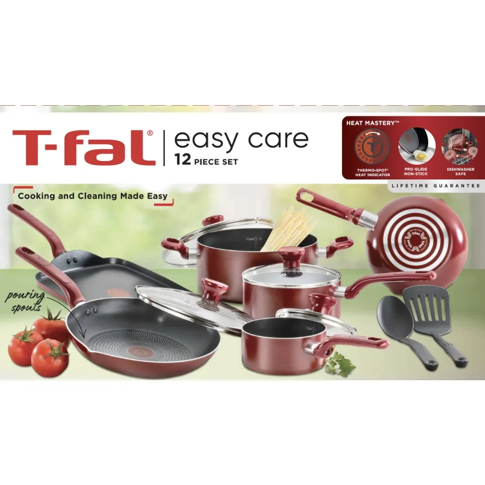 

Easy Care 12 Piece Cooking Pots Pans Set Cookware Kitchen