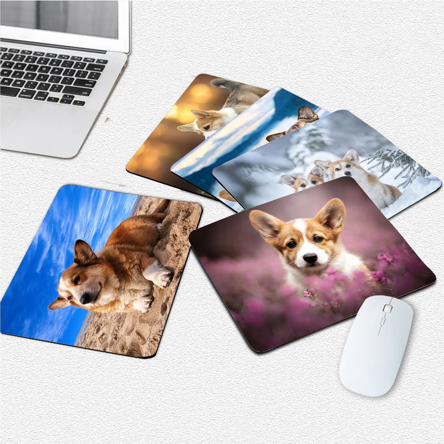 

Corgi 20x25cm Office Student Gaming Thickened Large Writing Pad Non-slip Cushion Mouse Pad For Teen Girls Bedroom