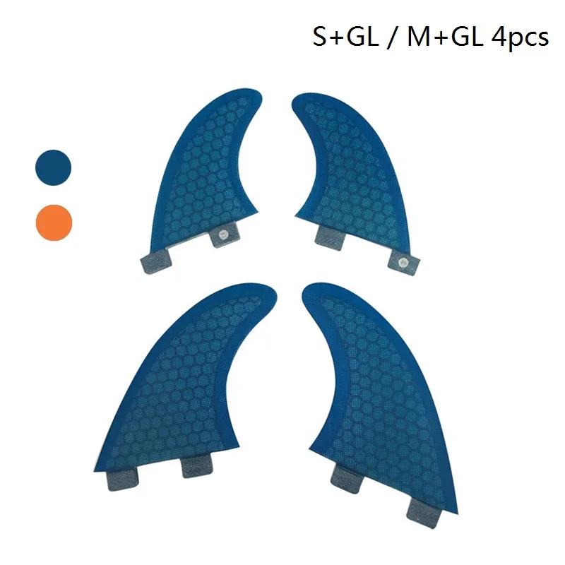 UPSURF FCS FIN S + GL/M + GL четыре плавника для Sup серфинга искусственная кожа 4 шт. доска для серфинга плавники Аксессуары Для Каяка