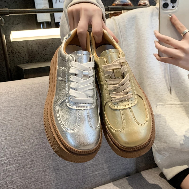 Кроссовки женские из натуральной кожи удобная повседневная обувь на высокой