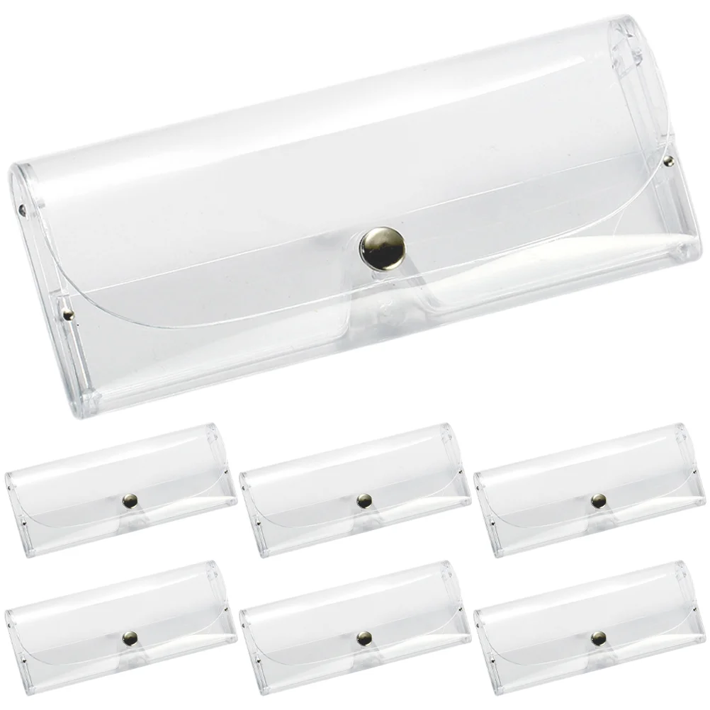 

7 Pcs Transparent Glasses Case Clear Plastic Container Hard Sun Sunglasses Eyeglasses Shell Man