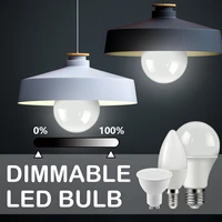 led dimming spotlight bulb 220v gu10 a60 c37 5w 10w e27 e14 warm white light suitable for bedside lamp study and living room